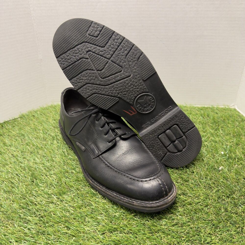 Mephisto Goodyear Welt Black Leather Oxford Shoes Mens US 11.5 Split Toe
